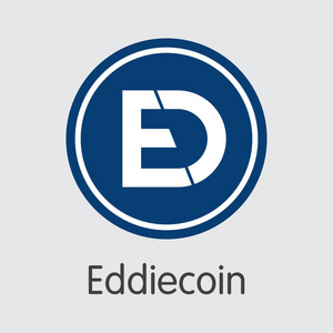 Eddiecoin Cryptocurrency矢量硬币插图