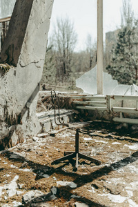 乌克兰切尔诺贝利。在切尔诺贝利核灾难后遗留下来的普里皮亚季镇