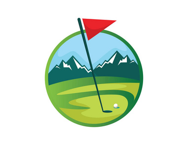 现代高尔夫标志尼斯山景高尔夫球场会徽