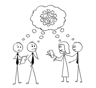 团队合作漫画图片