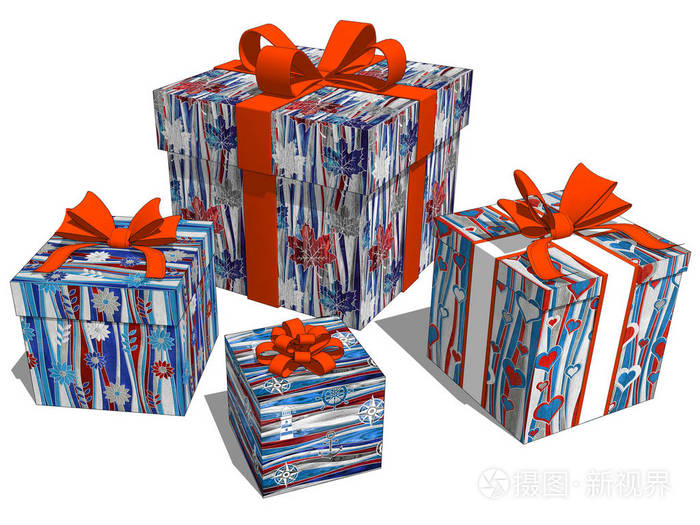 生日或圣诞庆典组礼品盒