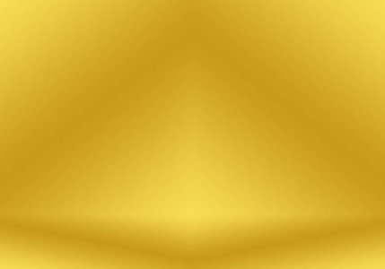 抽象豪华黄金黄色渐变工作室墙, 良好的背景, 布局, 横幅和产品展示的