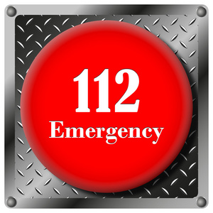 112 紧急金属图标