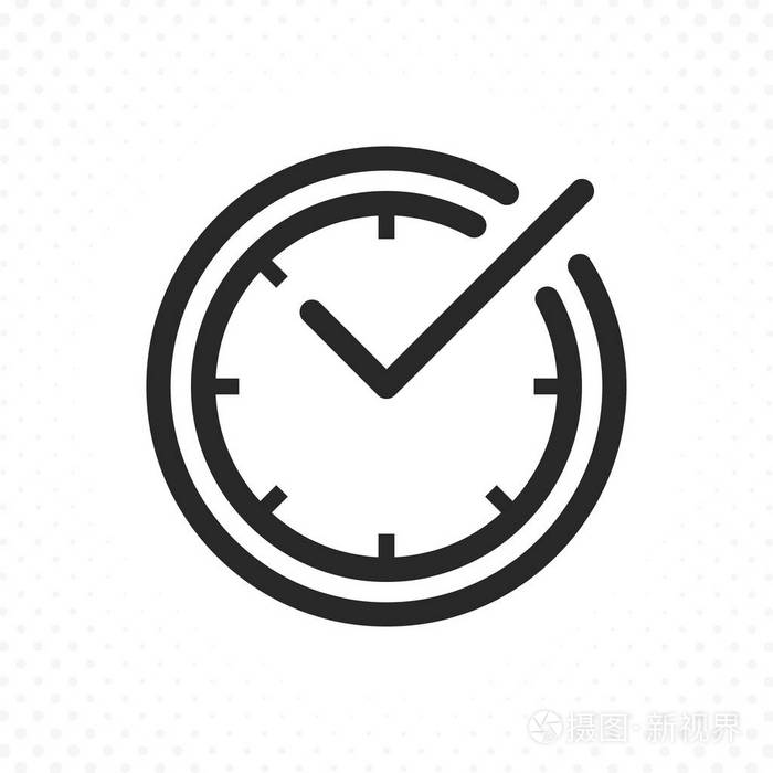 选中时钟线图标上的标记.检查时间符号, 选中标记时钟图标.用于 web 