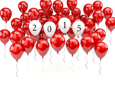 红气球与 2015年新年标志