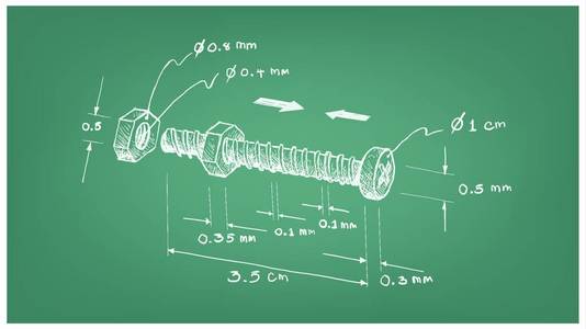 图纸上螺母和螺钉尺寸图片