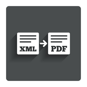 将 xml 导出到 pdf 图标。文件文号