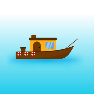 渔民帆船运输例证