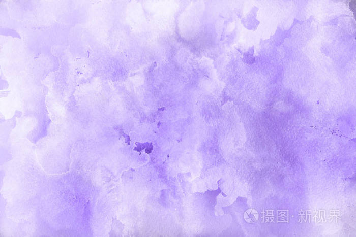 紫色水彩画在纸抽象背景