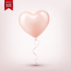 情人节抽象背景与红色3d 气球。心形。2月14日, 爱。浪漫的婚宴贺卡。妇女, 母亲节