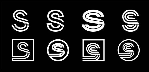 年份设置大写字母大写字母 s 现代设置为字母组合, 标志, 徽章, 首