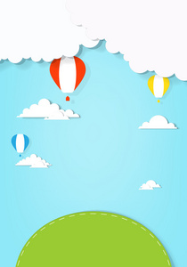 气球飞越土地