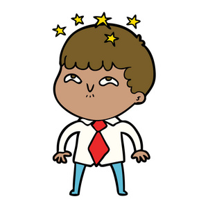 漫画卡通惊惶失措的男孩图片