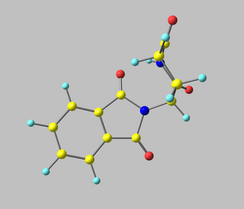 沙利度胺分子在灰色