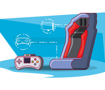 带椅子的视频游戏控制