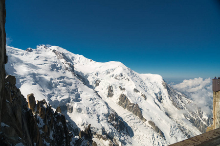 美丽的美景, 壮丽的勃朗峰高山最高的阿尔卑斯和欧洲最高的, 高级萨瓦, 法国