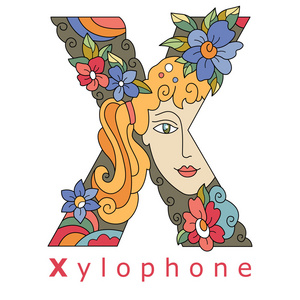 木琴字母 x-木琴插画