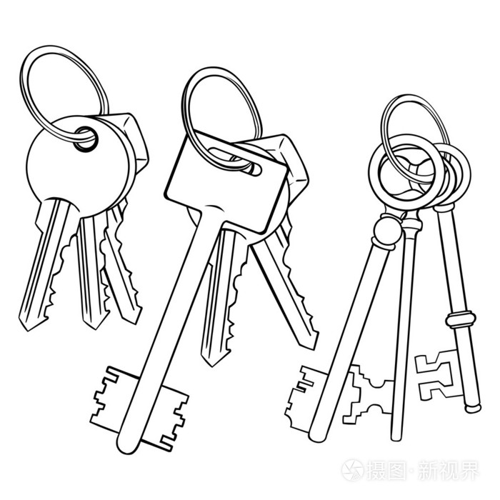写生钥匙串绘画教案图片