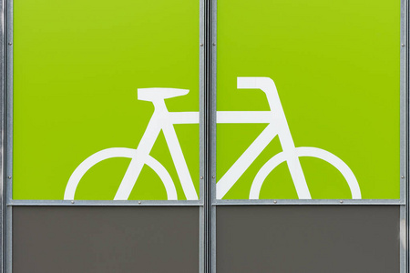 现代自行车停车区的绿色化细节