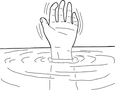 溺水卡通图片-溺水卡通素材-溺水卡通插画-摄图新视界