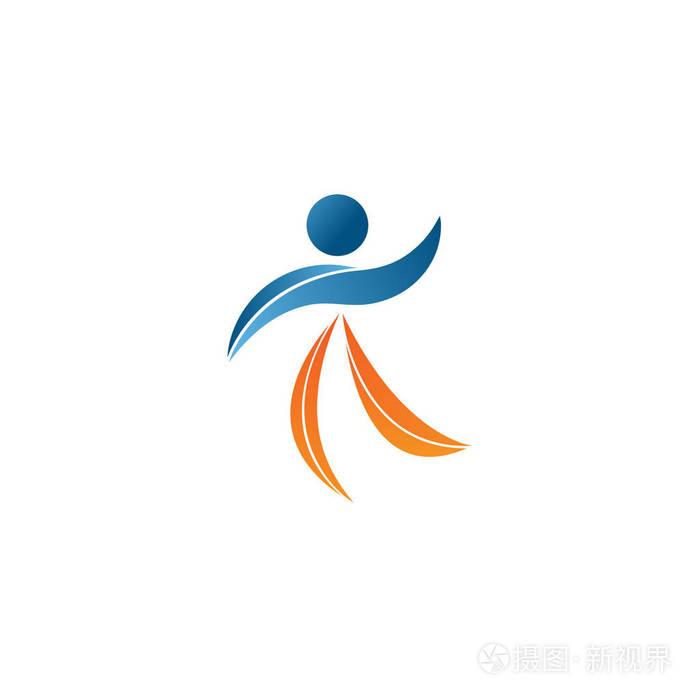 人物标志设计模板矢量