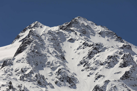 在瑞士阿尔卑斯山的白雪覆盖, 新鲜的白色山峰