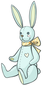 卡通毛绒玩具兔子用脖子上的弓图片