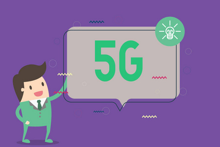 概念手写显示5g。4g Lte 高速连接后的下一代移动网络商业照片展示