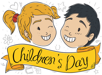 六一儿童节快乐插画图片