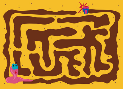 蠕虫迷宫卡通照片