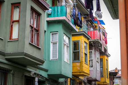 Fener 区的老房子, 伊斯坦布尔, 土耳其