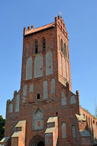 Gerdauen 的路德教会 1345。Zheleznodorozhny, 加里宁格勒地区