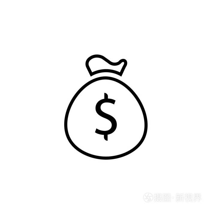 货币框图标线轮廓样式被隔离在白色背景 f 上插画-正版商用图片07dvsb