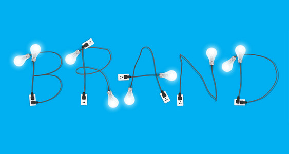 品牌的概念，创造性的灯泡的想法