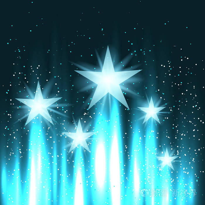 星星升入天空