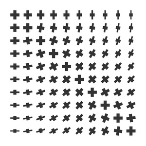 向量交叉黑色单色最小现代动态抽象半色调梯度纹理查出的白色背景
