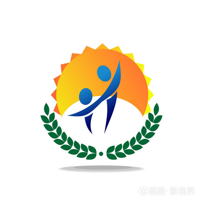 简单多彩多姿的徽章.个人培训