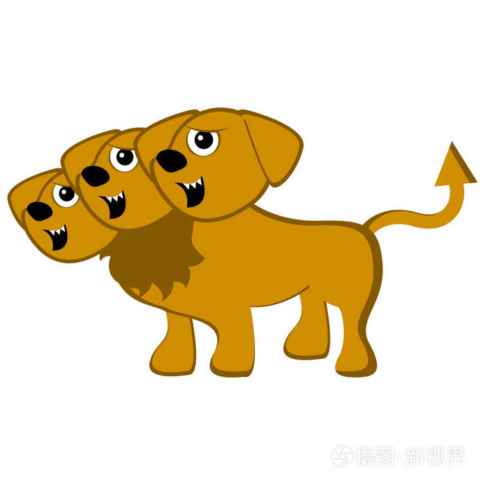 可爱的地狱犬 幻想生物插画 正版商用图片07eby5 摄图新视界