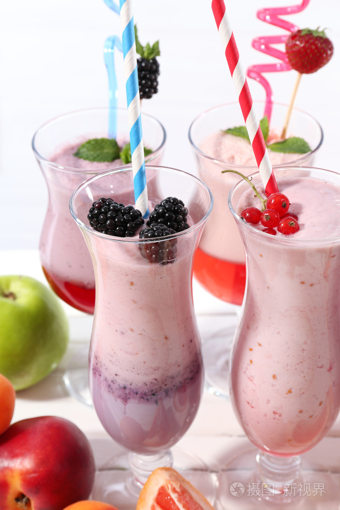 美味奶昔特写