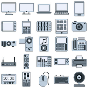 现代电子设备图标