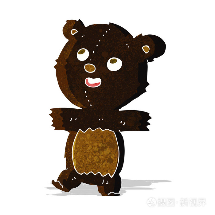 卡通黑熊