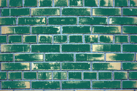 绿色砖墙的背景