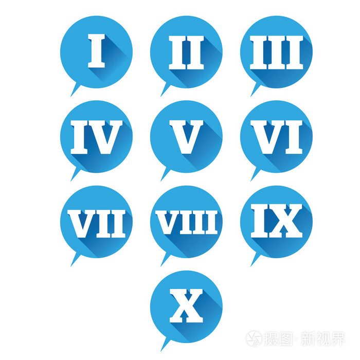 矢量平面设计罗马数字