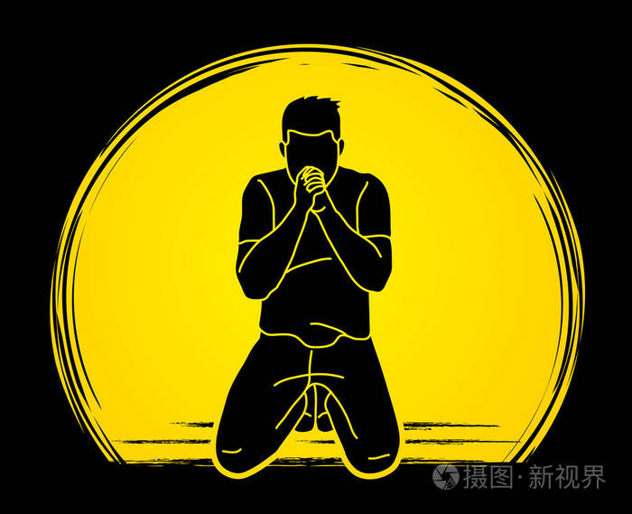 赞美上帝祈祷基督徒祈祷感谢上帝图形向量