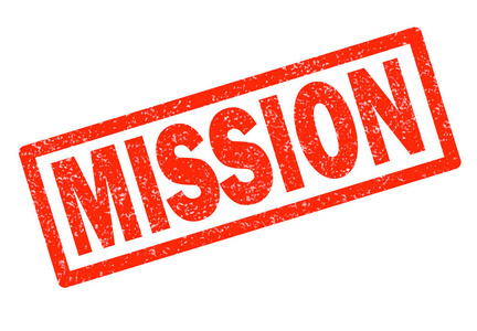 白色背景下的文字任务的橡皮红色印章.m照片