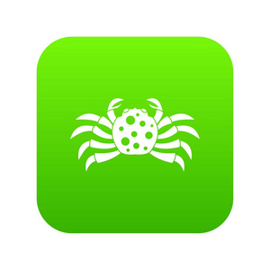 蟹海动物图标数字绿色