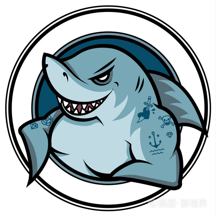 卡通鲨鱼