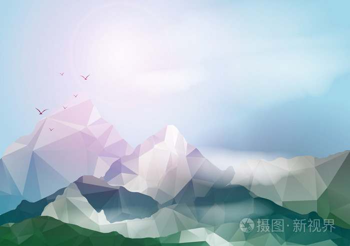 几何山背景 矢量图插画 正版商用图片07ftc6 摄图新视界 几何山背景 矢量图插画 正版商用图片07ftc6 摄图新视界