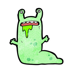 粘泥鼻涕虫怪物卡通光栅版本照片