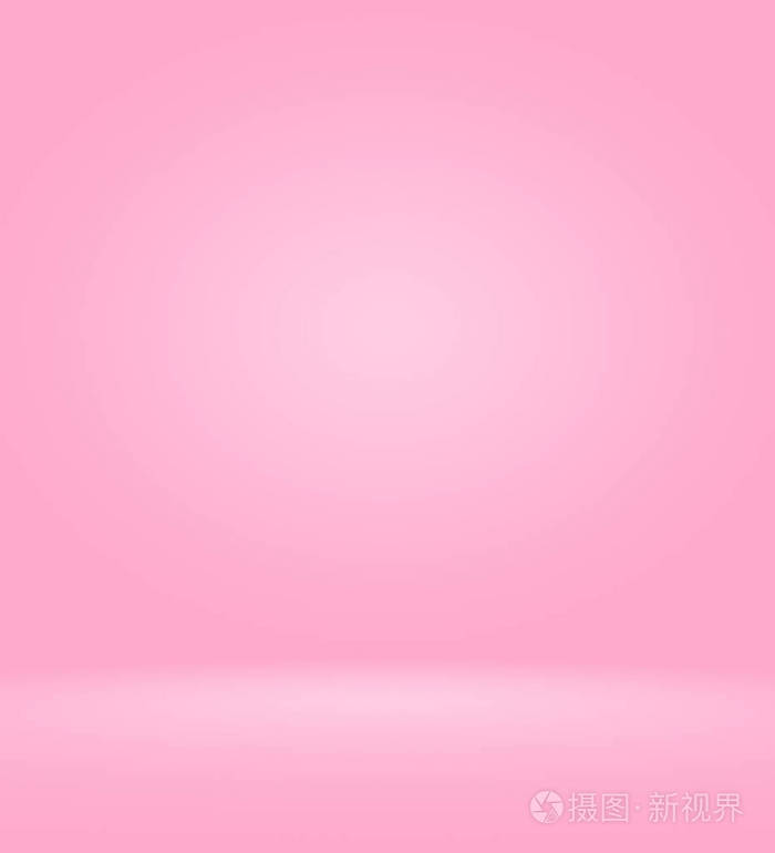 抽象空平滑淡粉色工作室背景用作产品展示横幅模板的蒙太奇